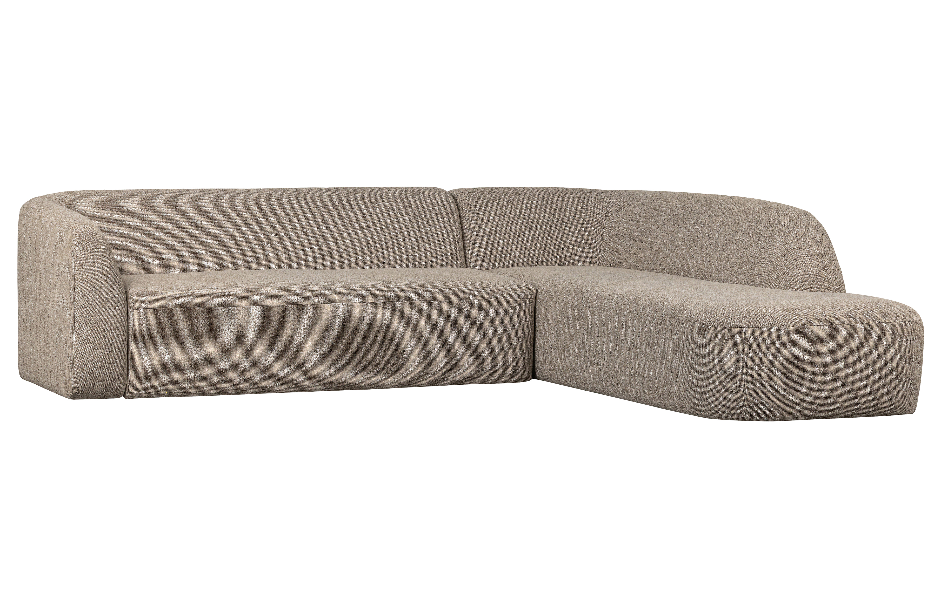 Woood Sloping Hjørnesofa  Højre Natur Melange Chenille Polyester