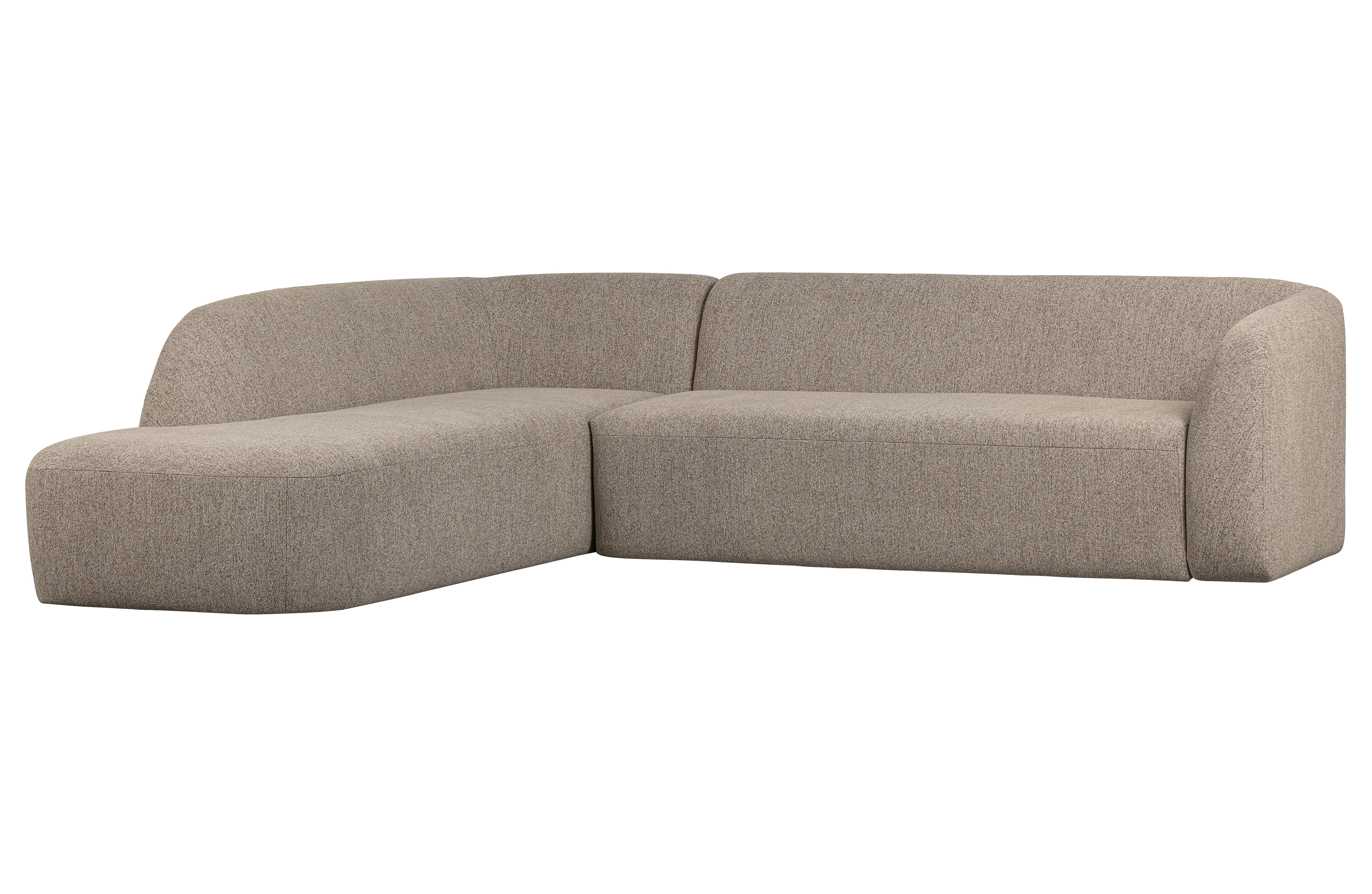 Woood Sloping Hjørnesofa  Venstre Natur Melange Chenille Polyester