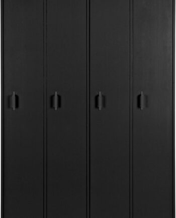 Woood Stijn Locker Skab   Sort Fyrretræ H187ã B40ã D103 Cm     Døre     Hylder   Minimalistisk Opbevaring Til Hjem Og Kontor