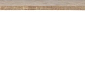 Woood Tablo Spisebord Plankebord   Mangotræ  Natur  Sildebensmønster  180x90 Cm  Sort  -ben