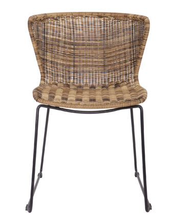 Woood Wings Spisebordsstol Natur Polyesterrattan Og Sort Stål