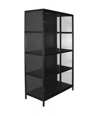 ærøskøbing Vitrineskab   Metal 90x40x160 Cm Sort