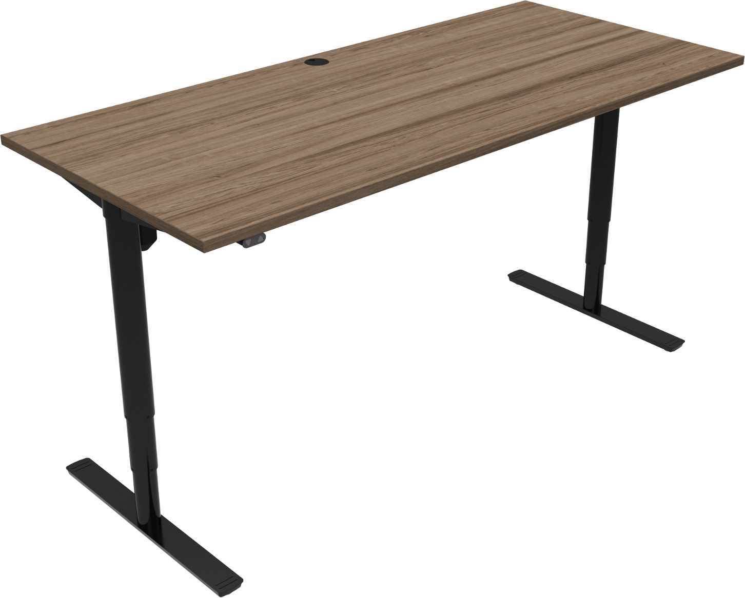 -bens Hæve-sænkebord Zennord Comfortzone Sidde- Ståbord 180x80 Cm Valnød Sort H65-125