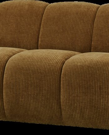 -personers Modulsofa   Sofa Woood Mojo Honninggul Ribstof  Justerbart Armlæn Højre  100  Polyester