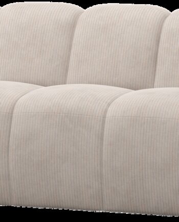 -personers Modulsofa Woood Mojo  Sofamodul   Ribstof Ecru  Jacquard  Blød Fløjlsagtig Overflade  Højre Armlæn  100  Polyester