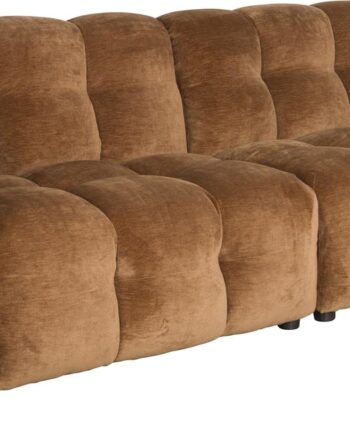-personers Sofa Dutchbone Hackman Kastanjebrun Polyester Retro Design