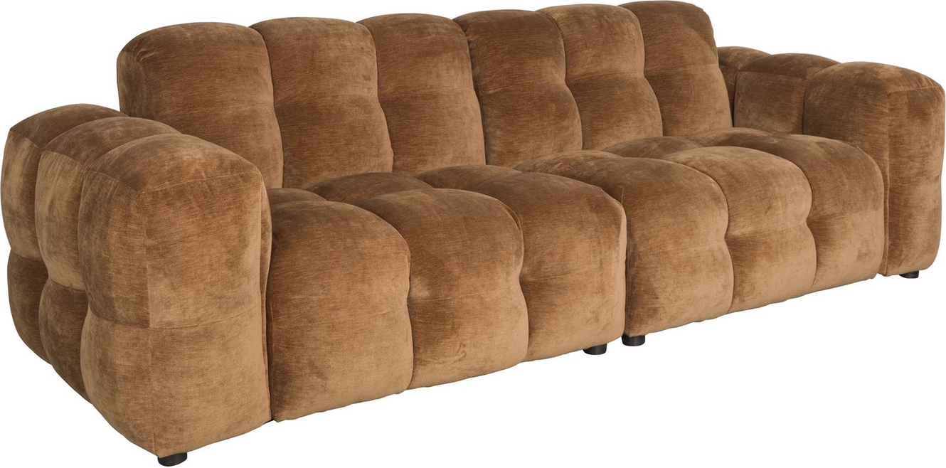 -personers Sofa Dutchbone Hackman Kastanjebrun Polyester Retro Design
