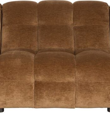 -personers Sofa Dutchbone Hackman Valnød Polyester Retro Design Firkantede Paneler H84   B364   L102 Cm