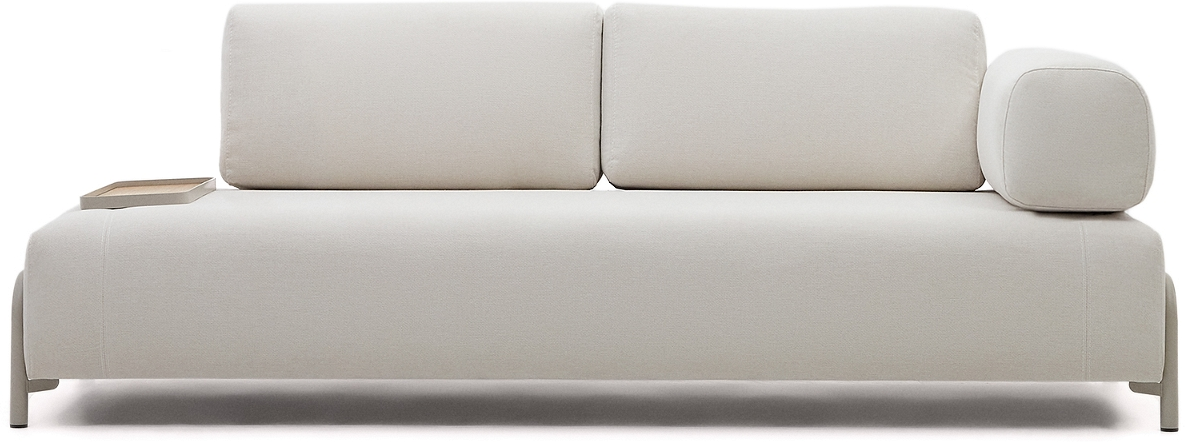 -personers Sofa Kave Home Compo Beige Chenille Nordisk Moderne Design 232x98x82 Cm Oeko-tex Standard 100