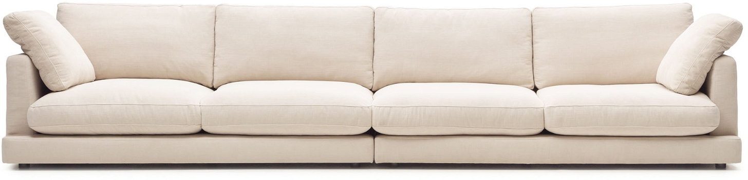 -personers Sofa Kave Home Gala Beige Tekstureret Chenille
