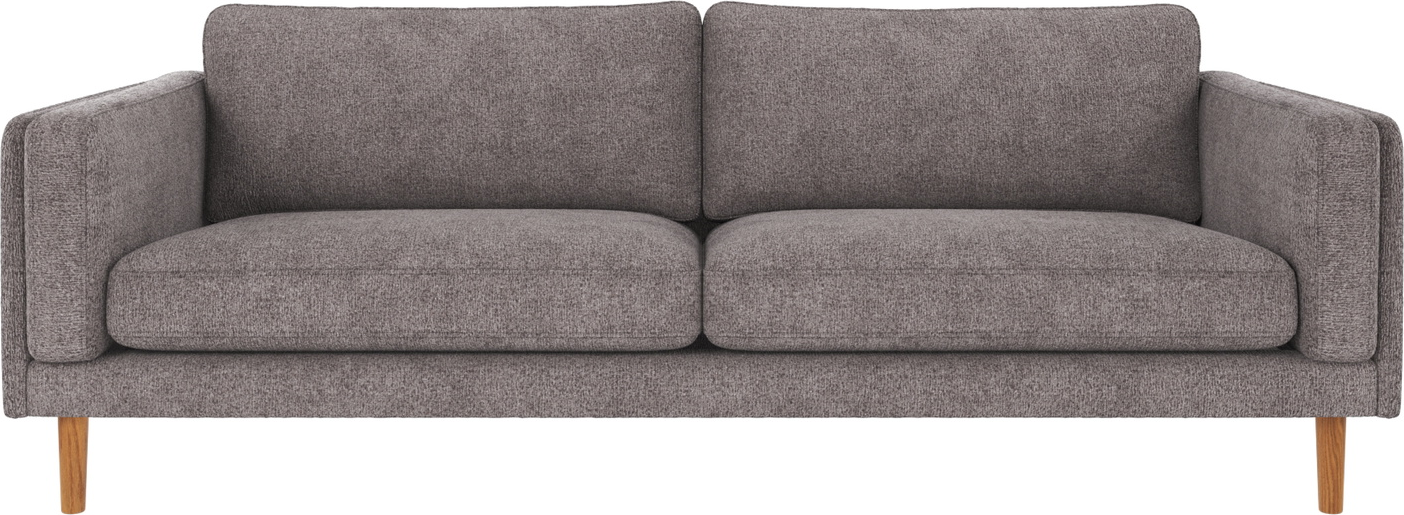 -personers Sofa Rowico Braden Grå Greg 18 Polyesterstof Lakerede Egetræsben Bredde 216 Cm