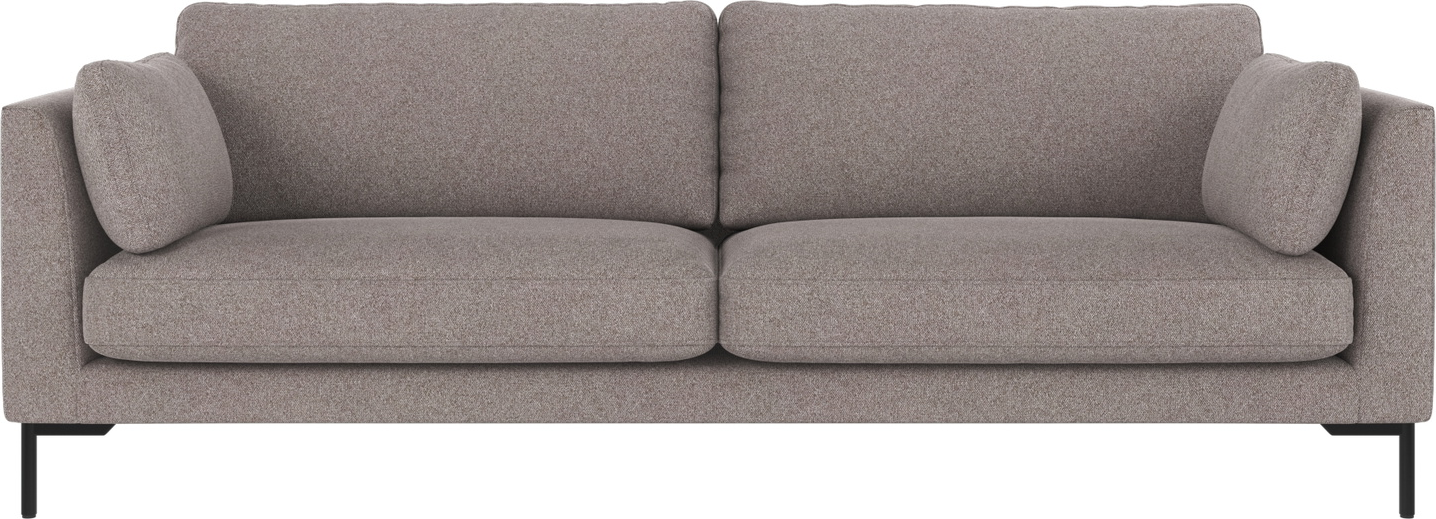 -personers Sofa Rowico Corwin Brenda Grå-beige Polyester  Sort Metalben  Fsc-mix Ramme