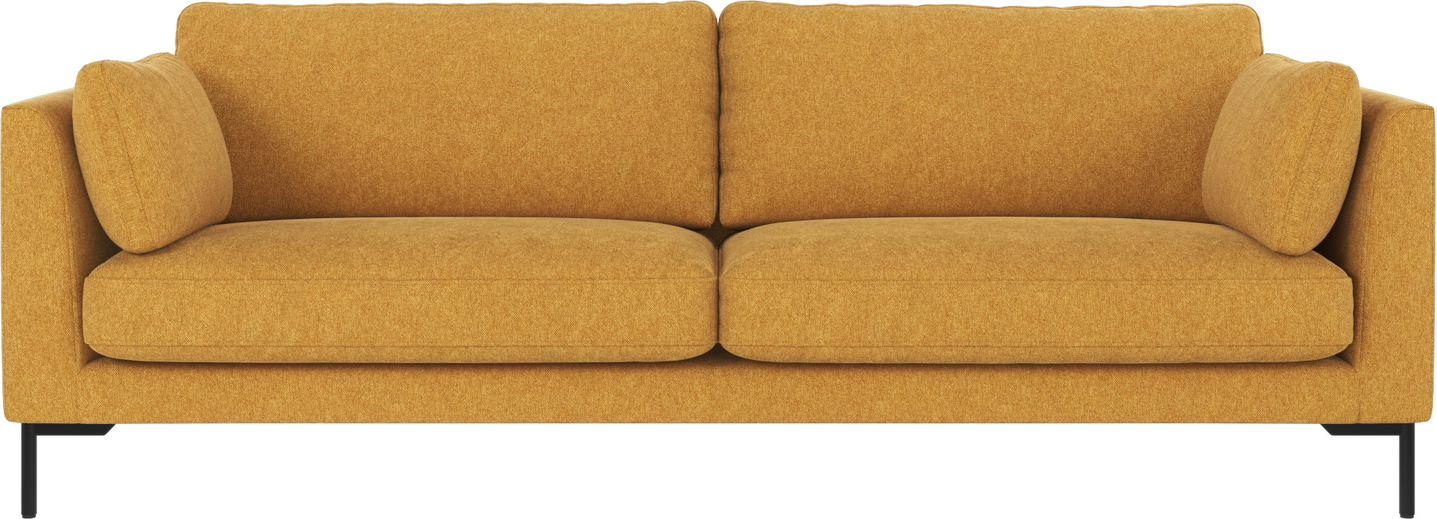 -personers Sofa Rowico Corwin Brenda Gul Sort 83x238x98 Cm