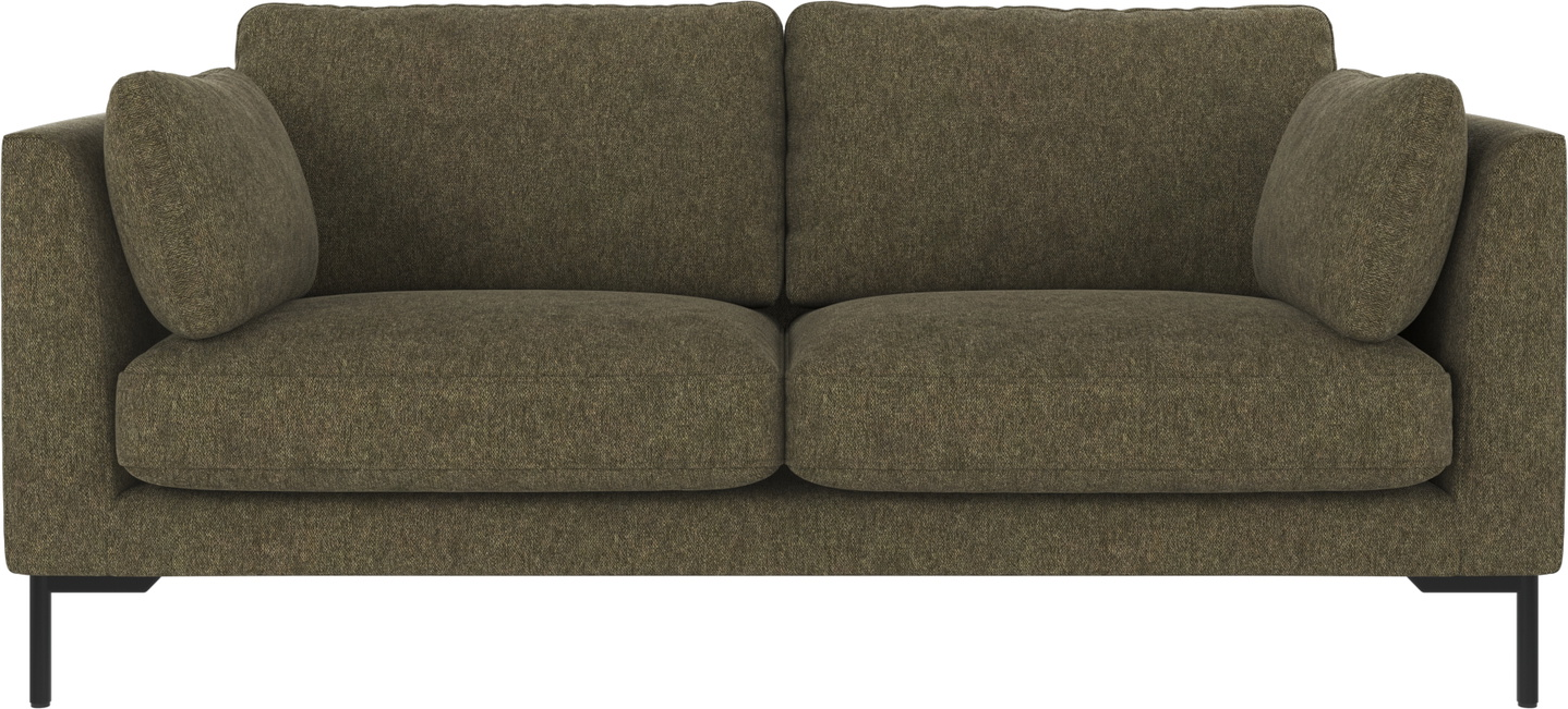 -personers Sofa Rowico Corwin Brenda 77   Dyb Grøn Polyester Med Sorte Metalben