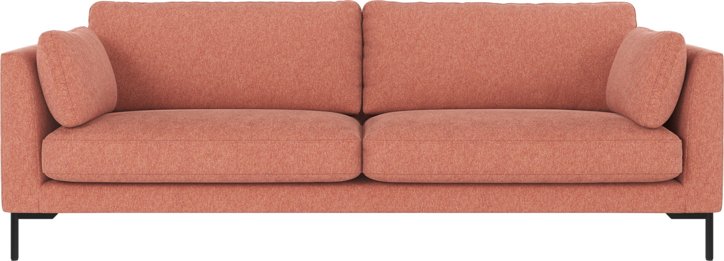 -personers Sofa Rowico Corwin Brenda Rød Sort Skandinavisk Design Fscâ  Træstel Pulverlakerede Metalben