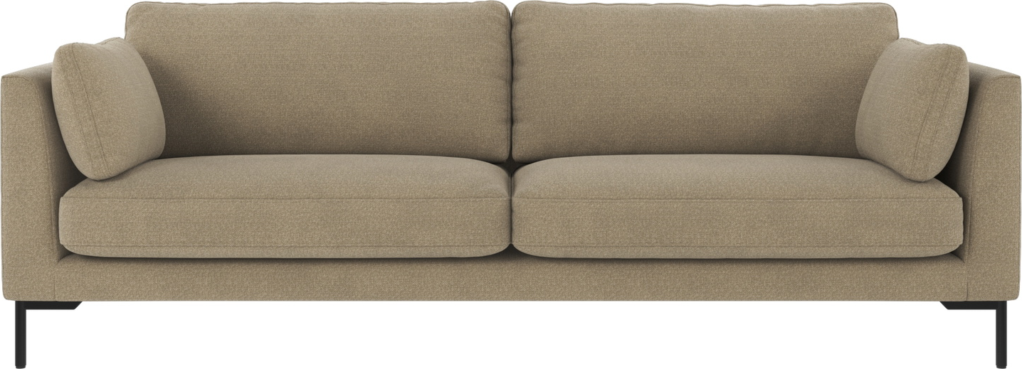 -personers Sofa Rowico Corwin   Mørk Beige Polyesterstof Rita   Fscâ -mix Træramme  Sort Metalstel