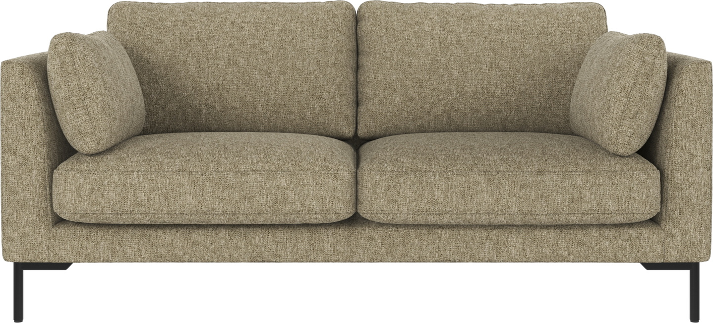 -personers Sofa Rowico Corwin   Slidstærkt Max 55-stof Grøn Med Sorte Metalben