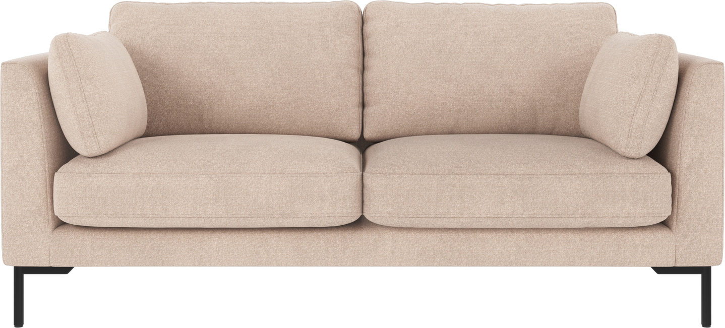 -personers Sofa Rowico Corwin   Lysebeige Polyester   Sort Metalben  83ã 190ã 98 Cm