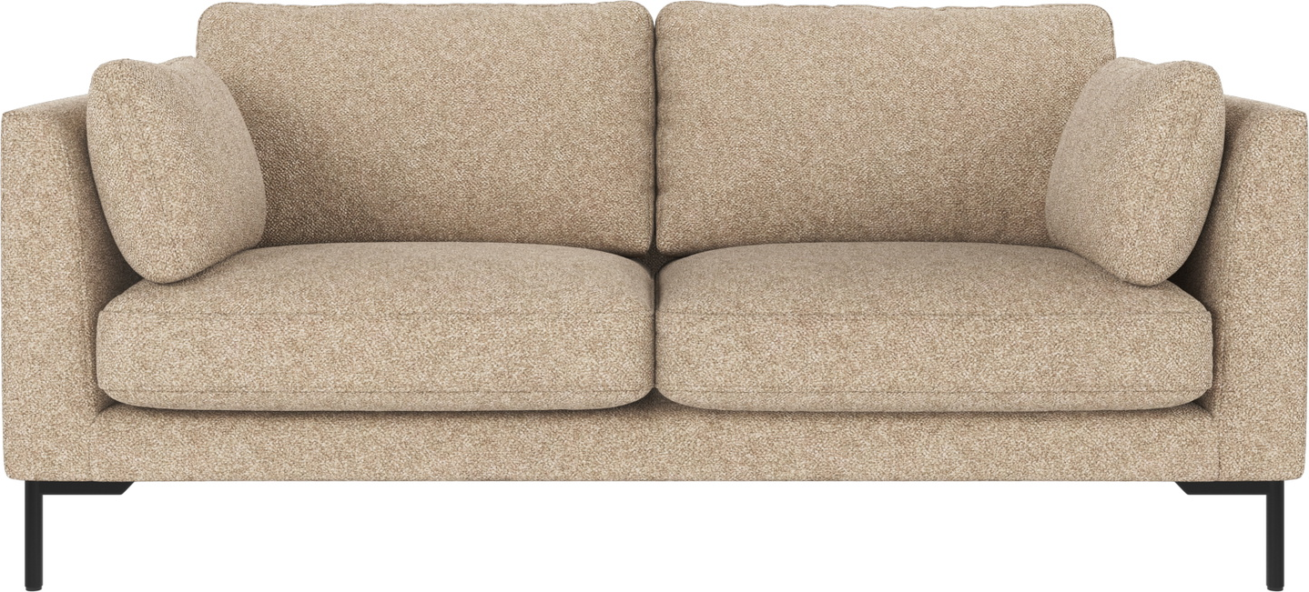 -personers Sofa Rowico Corwin Nordisk Design Beige Melange Bobby   Stof Fscâ -mix Træ Stel Sorte Metalben