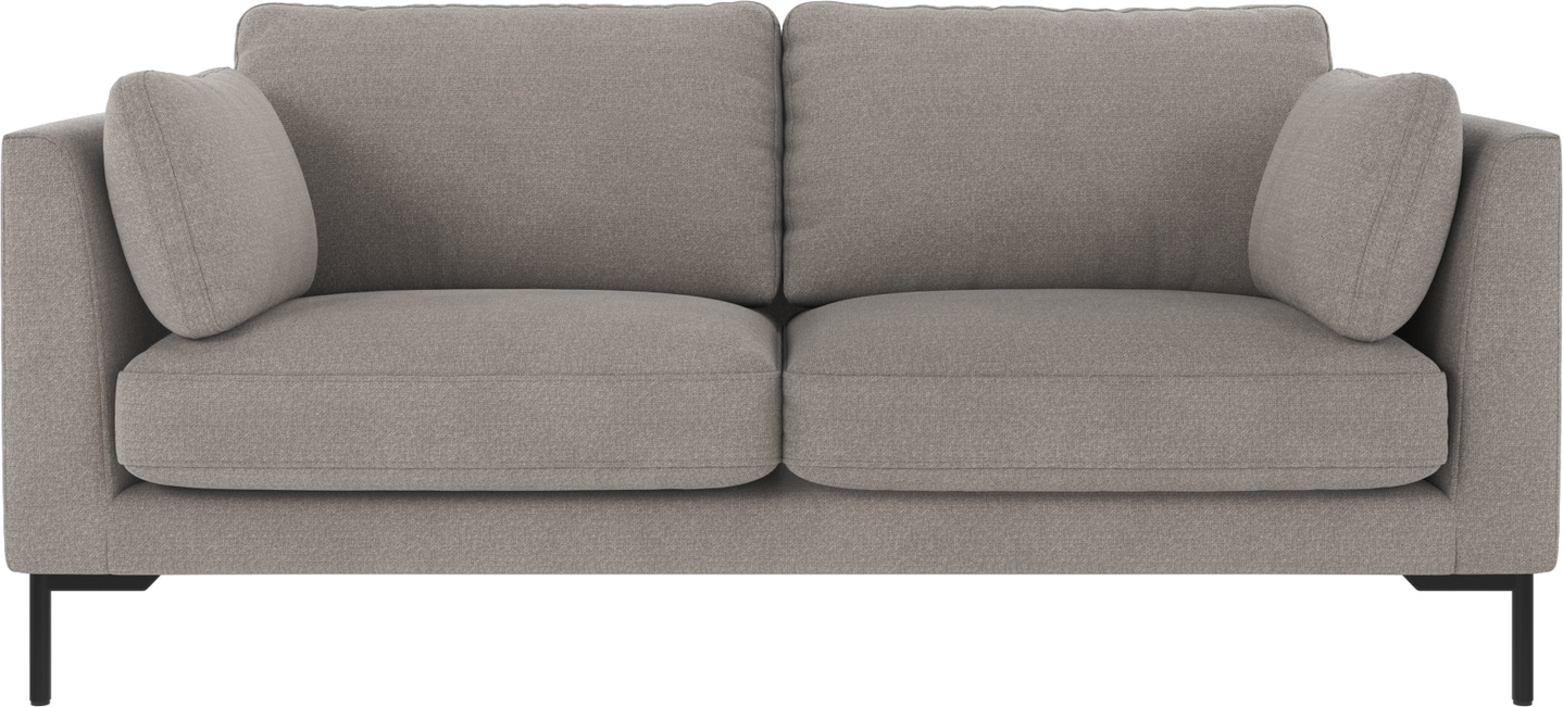 -personers Sofa Rowico Corwin Rita Lysegrå Sort Metalstel B190xd98xh83 Cm