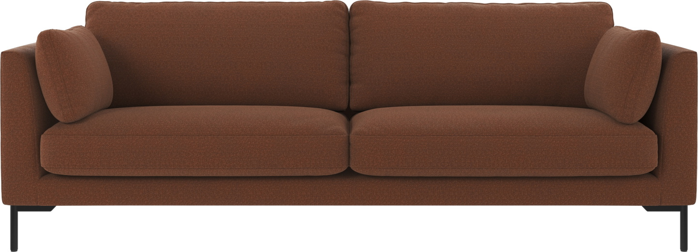 -personers Sofa Rowico Corwin Rita 96 Polyester Rød Med Sorte Metalben Og Fsc-mix Træstel