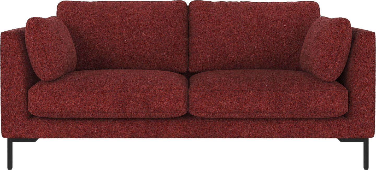 -personers Sofa Rowico Corwin Rød Sort Anna   Polyester H83ã B190ã D98 Cm