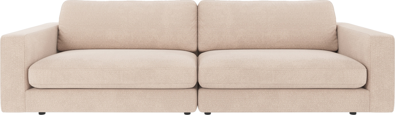 -personers Sofa Rowico Duncan Lysebeige Rita 100  Polyester-stof  Nordisk Komfort Med Zigzag-fjedre Og Koldskum