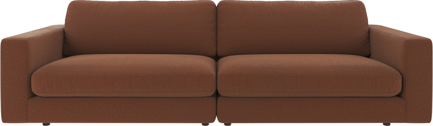 -personers Sofa Rowico Duncan Rita Rød Polyesterstof 258x103 Cm Slidstærk