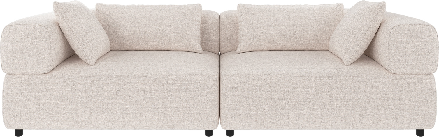 -personers Sofa Rowico Falkner Lysebeige Polyesterstof B246ã D105ã H67 Cm