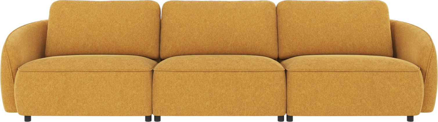 -personers Sofa Rowico Norris   Gul Brenda 68 Polyester B319xd102xh80 Cm
