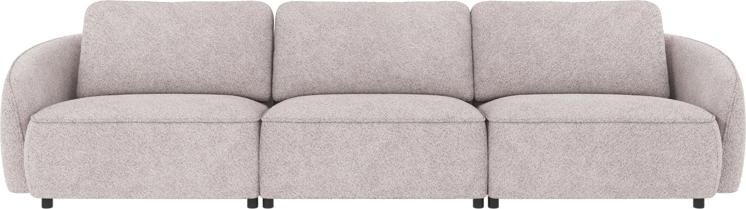 -personers Sofa Rowico Norris Lysegrå Anna Polyester 319x102 Cm Med Koldskum Og Fsc-mix Ramme