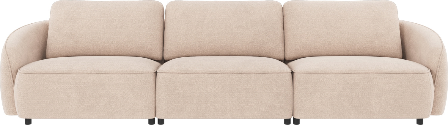 -personers Sofa Rowico Norris Rita Lysebeige Polyester 319 Cm Bred