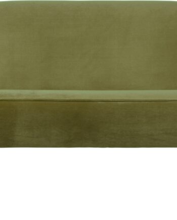 -personers Sofa Woood Sara   Grøn Fløjl  Kompakt Design H73x110x72 Cm