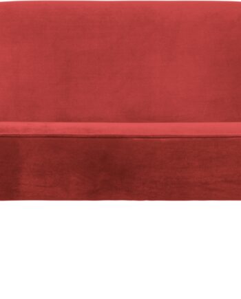 -personers Sofa Woood Sara   Rød Polyesterfløjl Velour  Fsc-certificeret Træramme   100 000 Martindale