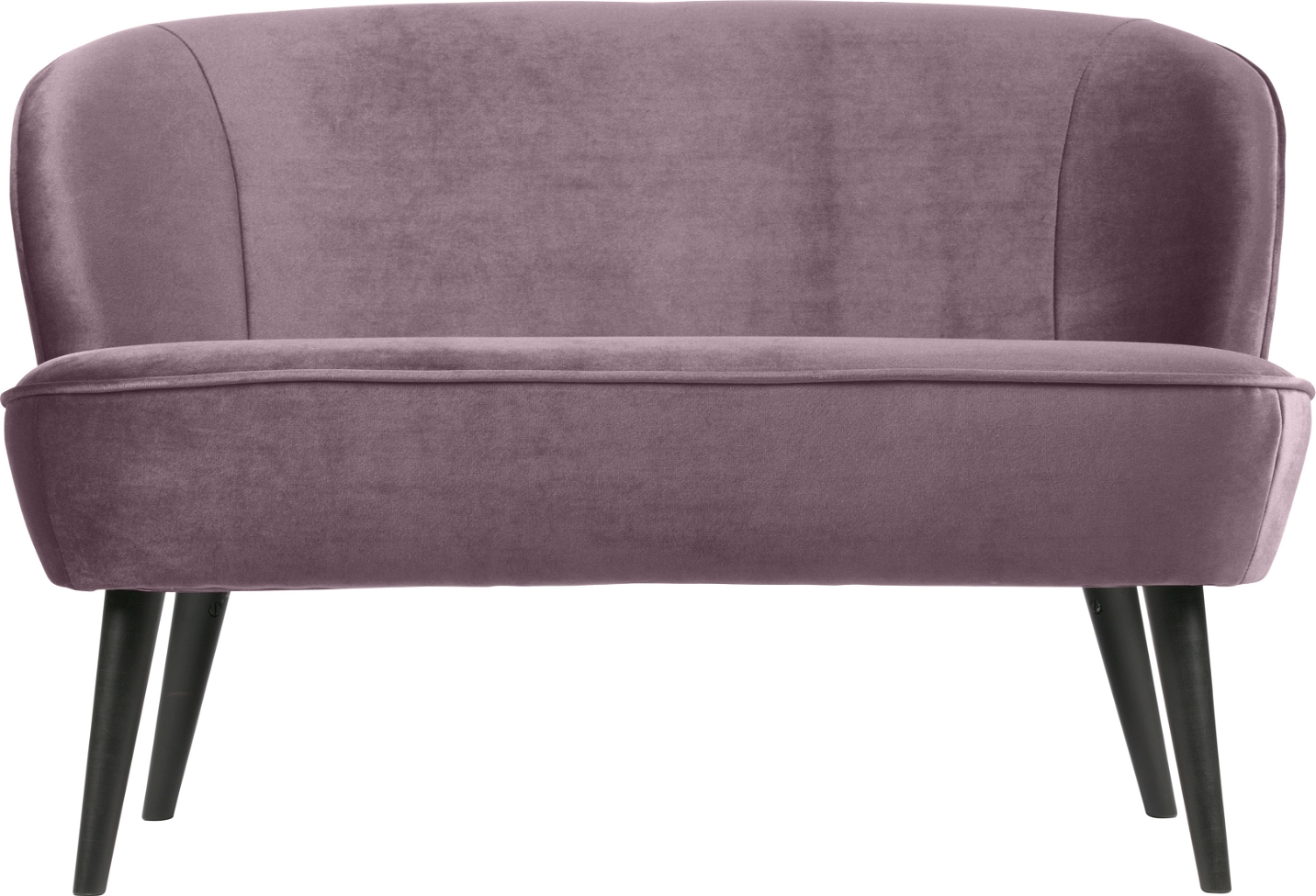 -personers Sofa Woood Sara Jarra Fløjl Lilla 110x72x73 Cm
