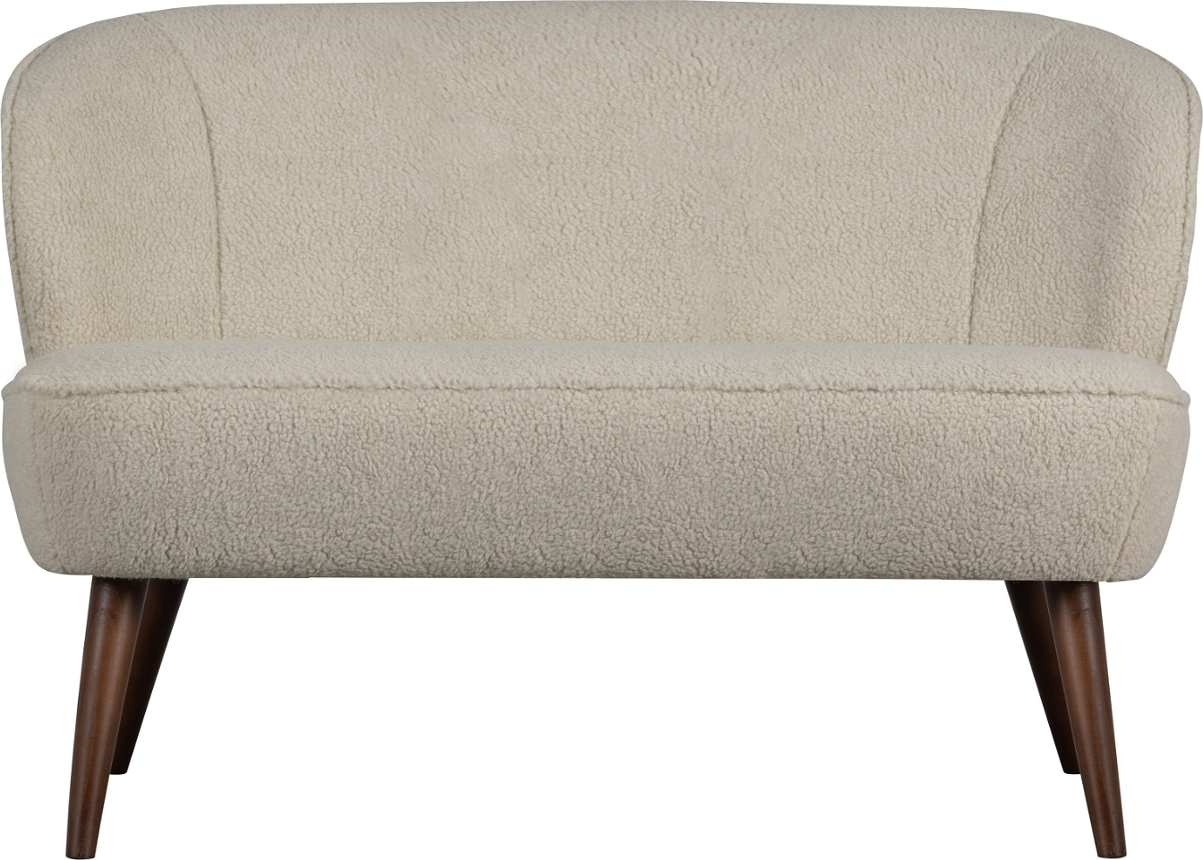 -personers Sofa Woood Sara Off-white Teddystof 110x72x73 Cm