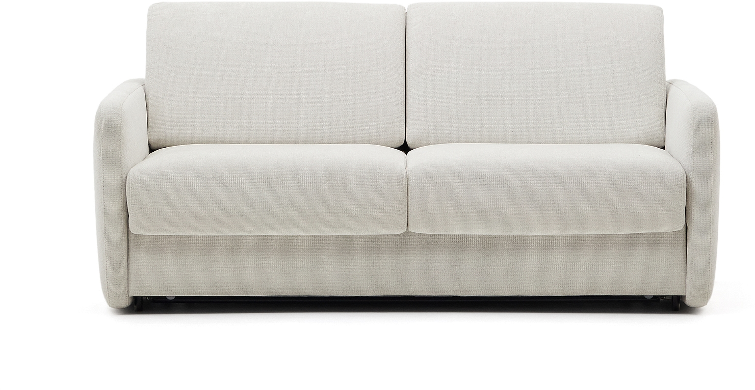 -personers Sovesofa Gæstesofa Kave Home Nuala Med 160x190 Viskoelastisk Madras Pletafvisende Grå Chenille