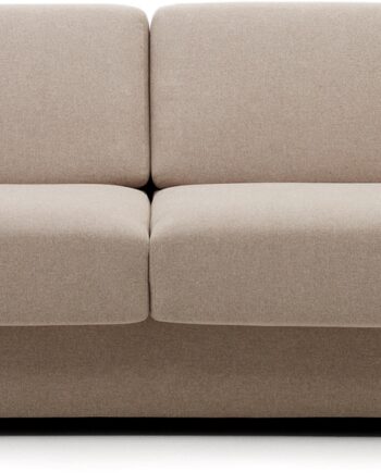 -personers Sovesofa Kave Home Anley Beige Med Italiensk åbnemekanisme  Aftageligt Betræk Og Bøgetræsben