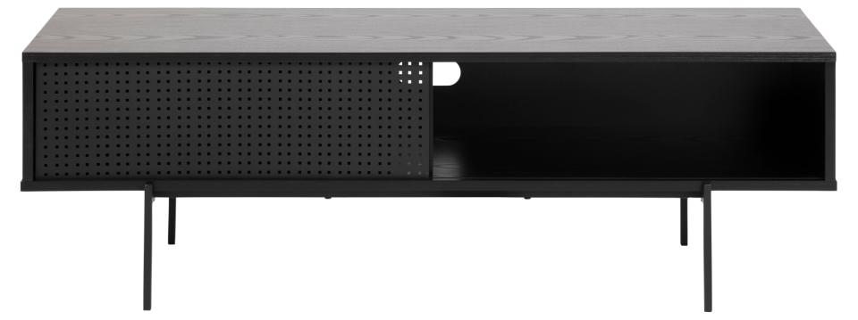Act Nordic Angus Tv-bord       Skydelåge Sort Ask Melamin Og Sort Metal  140x40