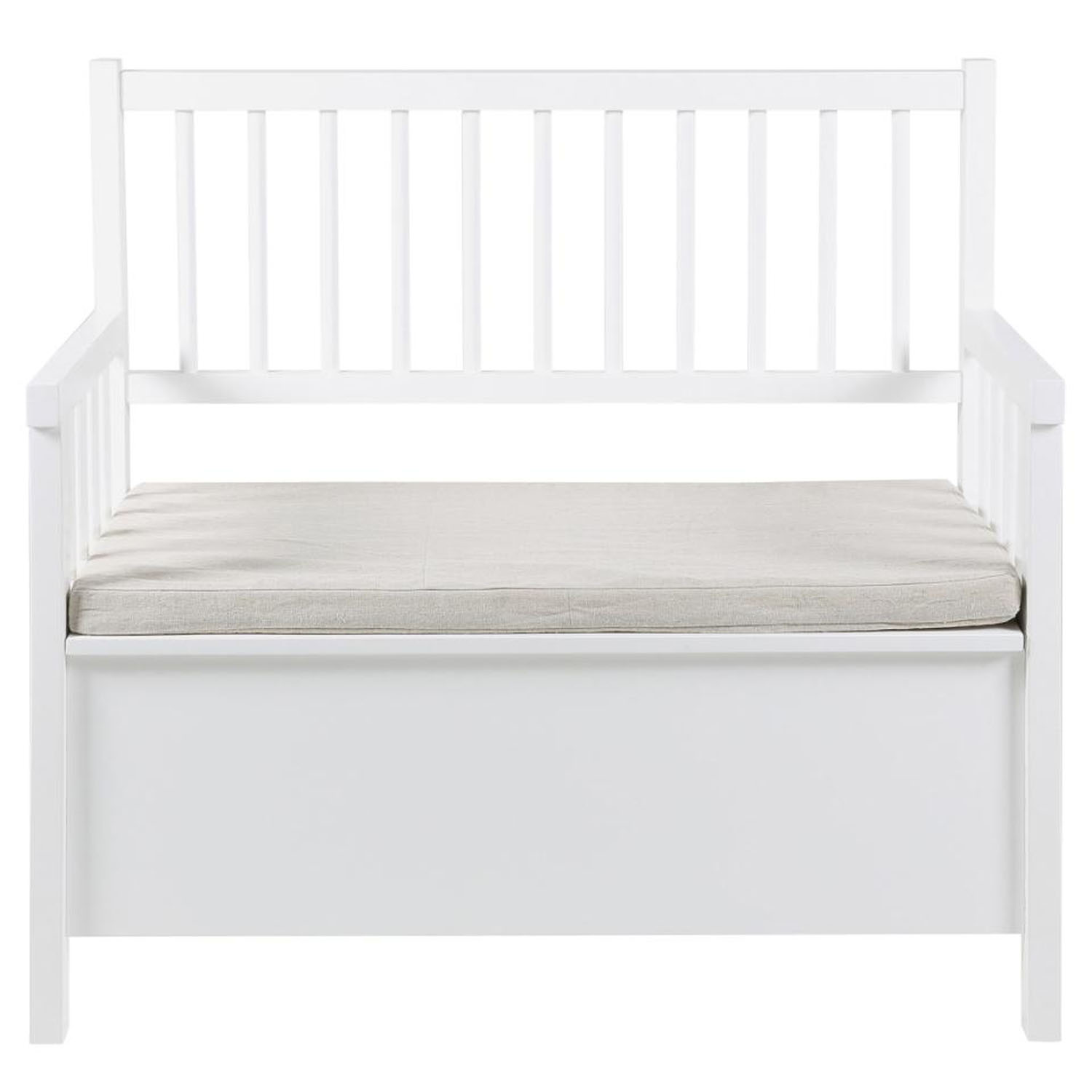 Act Nordic Aster Bænk     Hynde Og Opbevaring Beige Polyester Og Hvid Mdf  90x48
