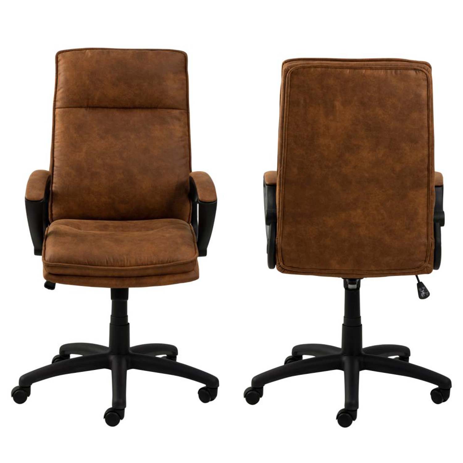 Act Nordic Brad Skrivebordsstol     Armlæn Camel Polyester Og Sort Nylon