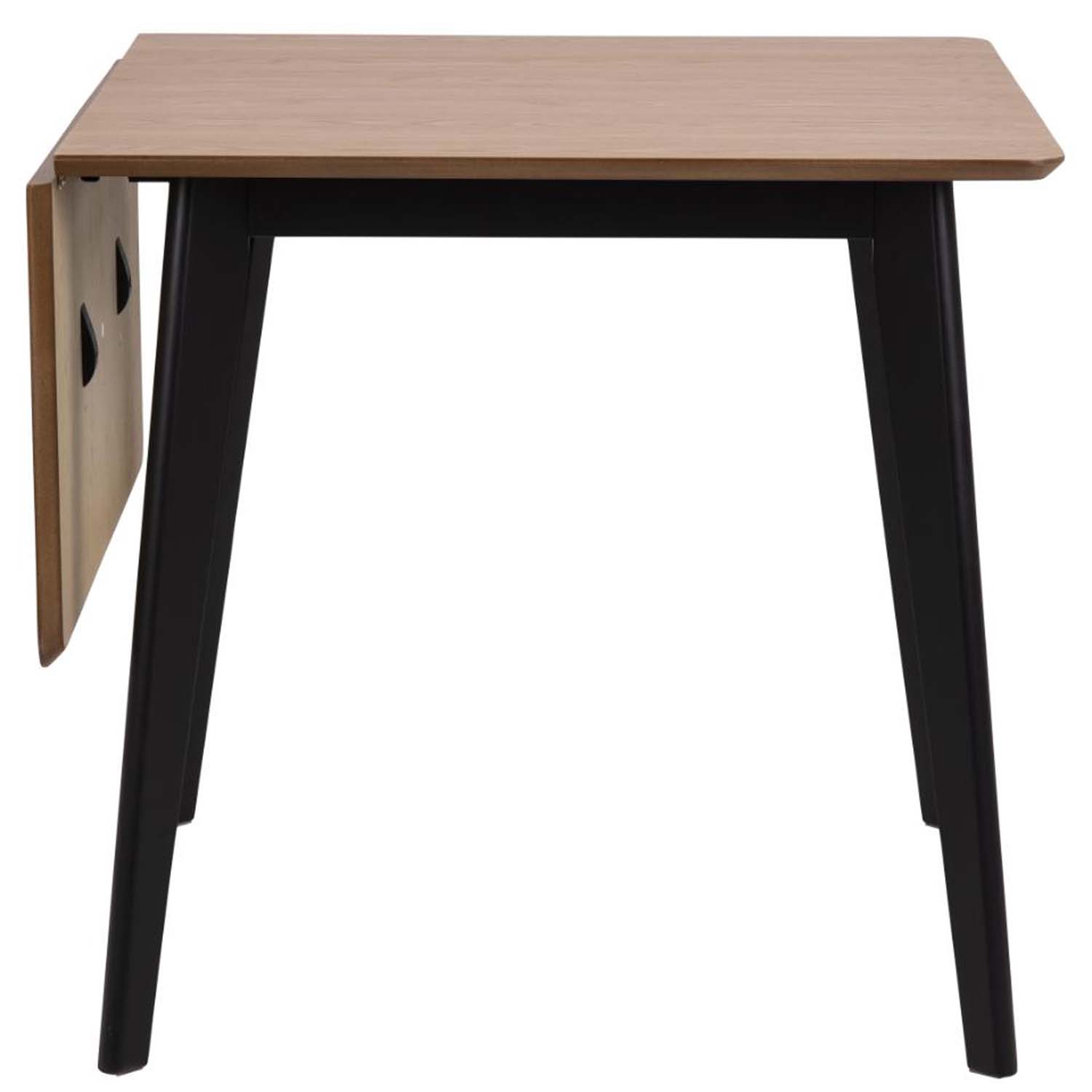Act Nordic Roxby Spisebord     Tillægsplade Natur Egefinér Og Sort Gummitræ  80 120x80