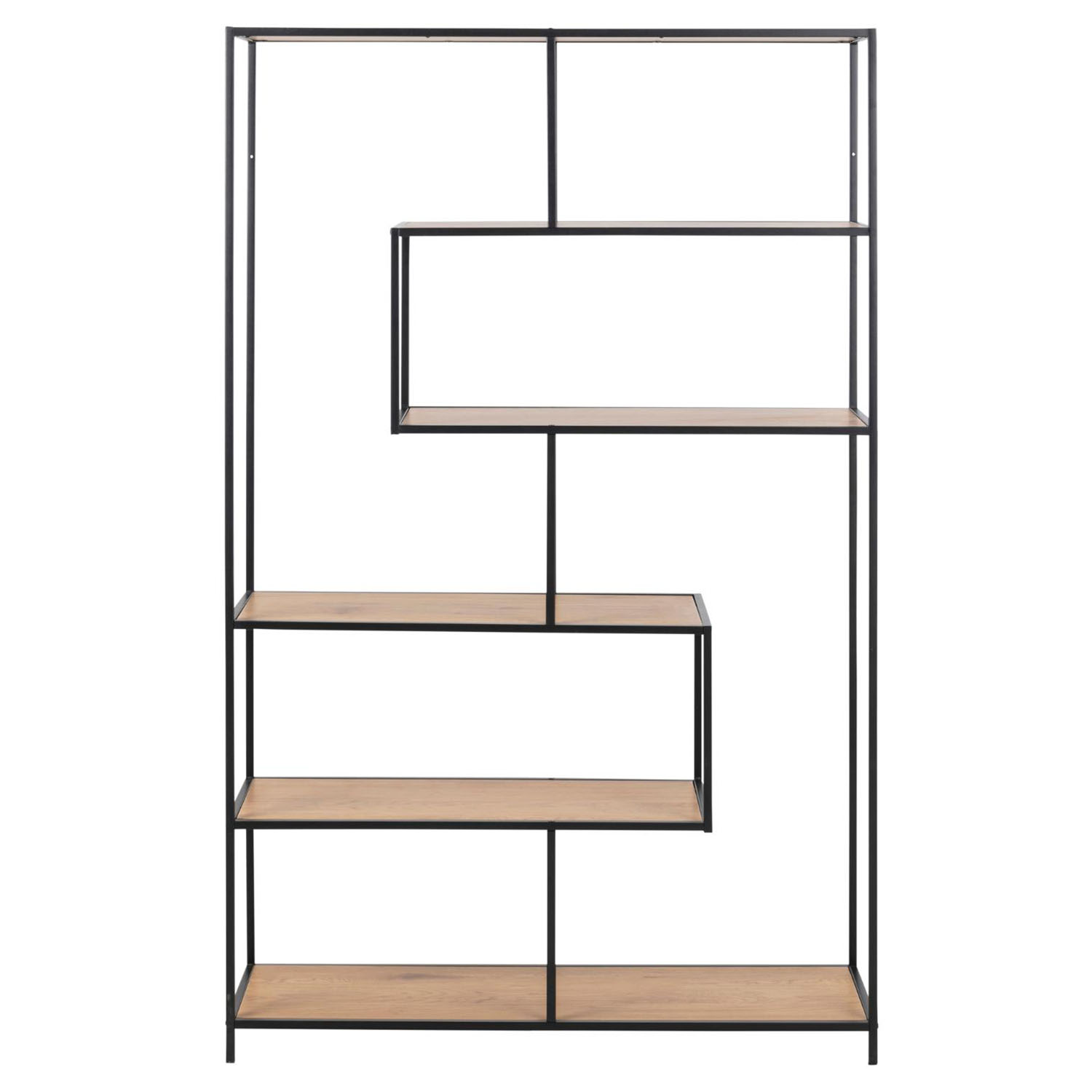 Act Nordic Seaford Bogreol Natur Papir Vildeg Og Sort Metal  :185cm X114cm   35cm