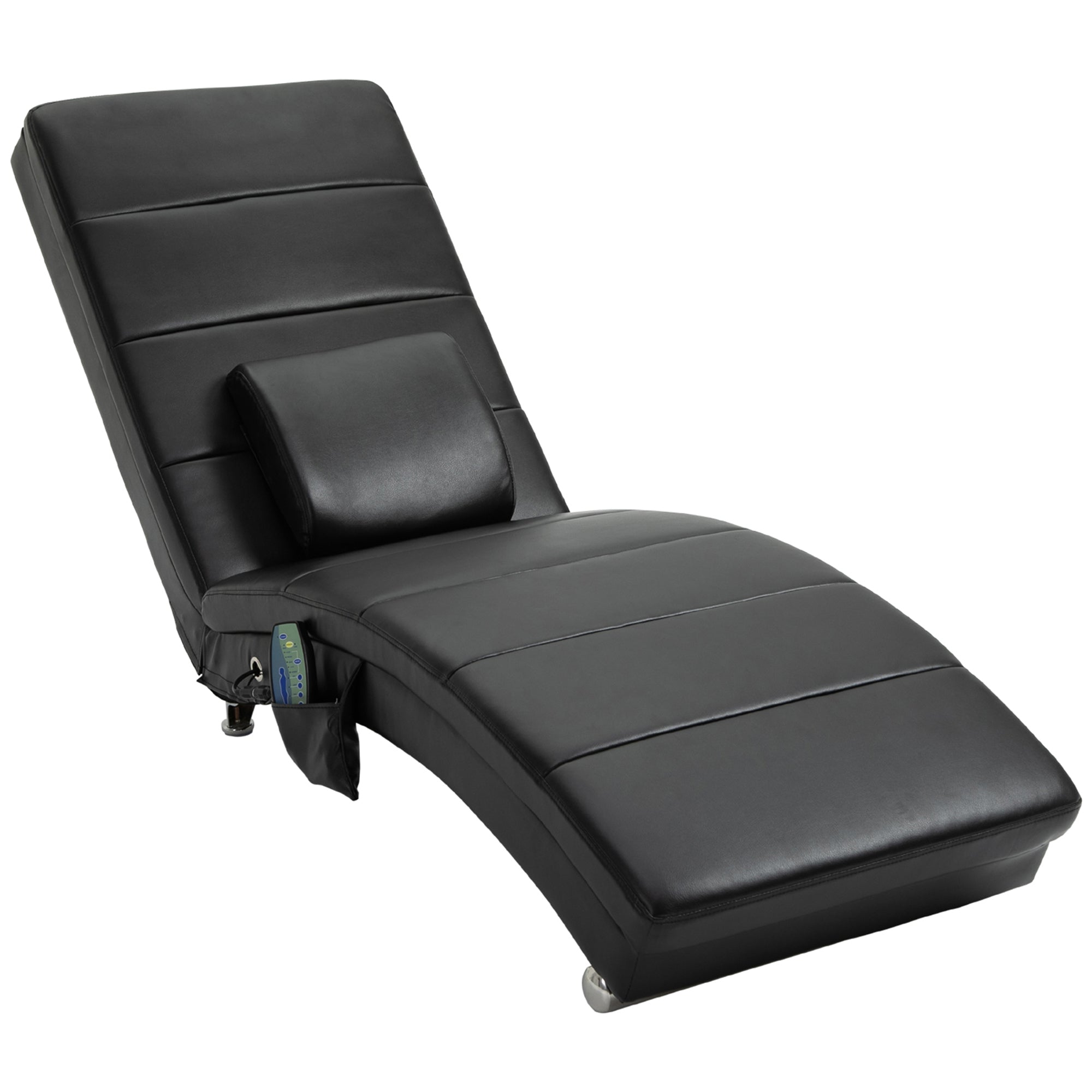 Afslappende Lænestol Med Massagefunktion Ergonomisk Høj Ryglæn Med Massagefunktion Og Hynde Med Zero-  Design Lænestol Kunstlæder Metalskum Sort 58   163   87 Cm