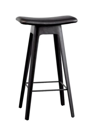 Andersen Furniture Hc1 Barstol Læder Sæde 67 Cm Sortlakeret Eg Sort Lakeret : Erling Christensen Møbler