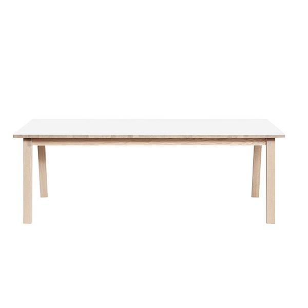 Andersen Furniture T9 Spisebord 220 Cm Hvid Laminat Hvid Mat Lak Eg Hvid Mat Lak : Erling Christensen Møbler