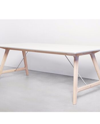 Andersen Furniture T7 Spisebord 95   220 Cm  Hvid Laminat Hvidolieret Eg  : Erling Christensen Møbler