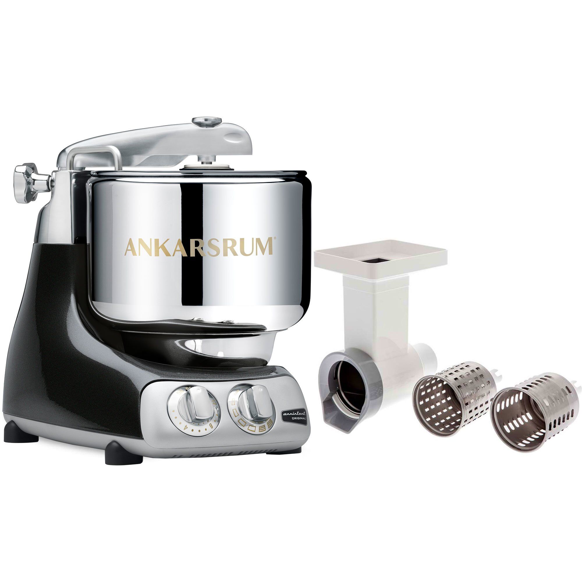 Ankarsrum Assistent Akm 6230 Røremaskine   Grøntsagssnitter  Black Diamond