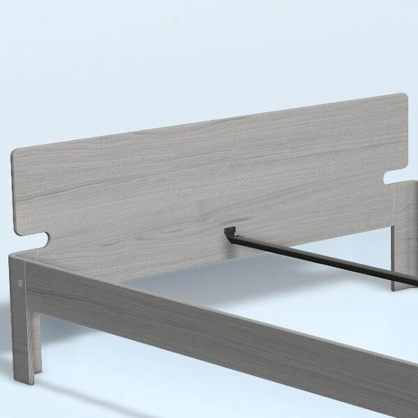 Auping Auronde Gavl Dobbeltseng Lav Model Chalk Grey Oak 160 Cm : Erling Christensen Møbler
