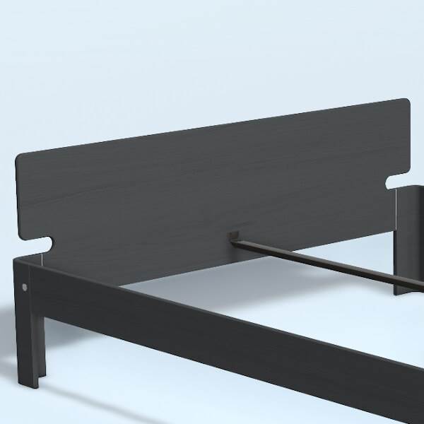 Auping Auronde Gavl Dobbeltseng Lav Model Dark Blue Oak 160 Cm : Erling Christensen Møbler